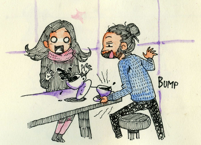 An Artist Went To Meet His Girlfriend And Depicted Every Moment Of It In Illustrations