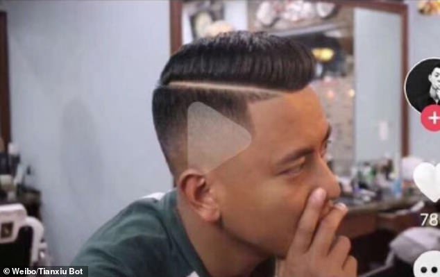 Barber Cuts A Triangle Into Guy's Hair After He Confused It With The Triangular Play Button In The Video