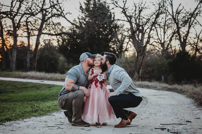 Photoshoot Of A Dad And A Stepdad With Their Daughter Goes Viral