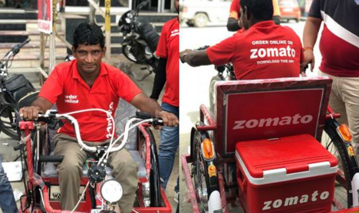 Zomato Gifts An Electric Tricycle To The Specially-Abled Food Delivery Boy From India