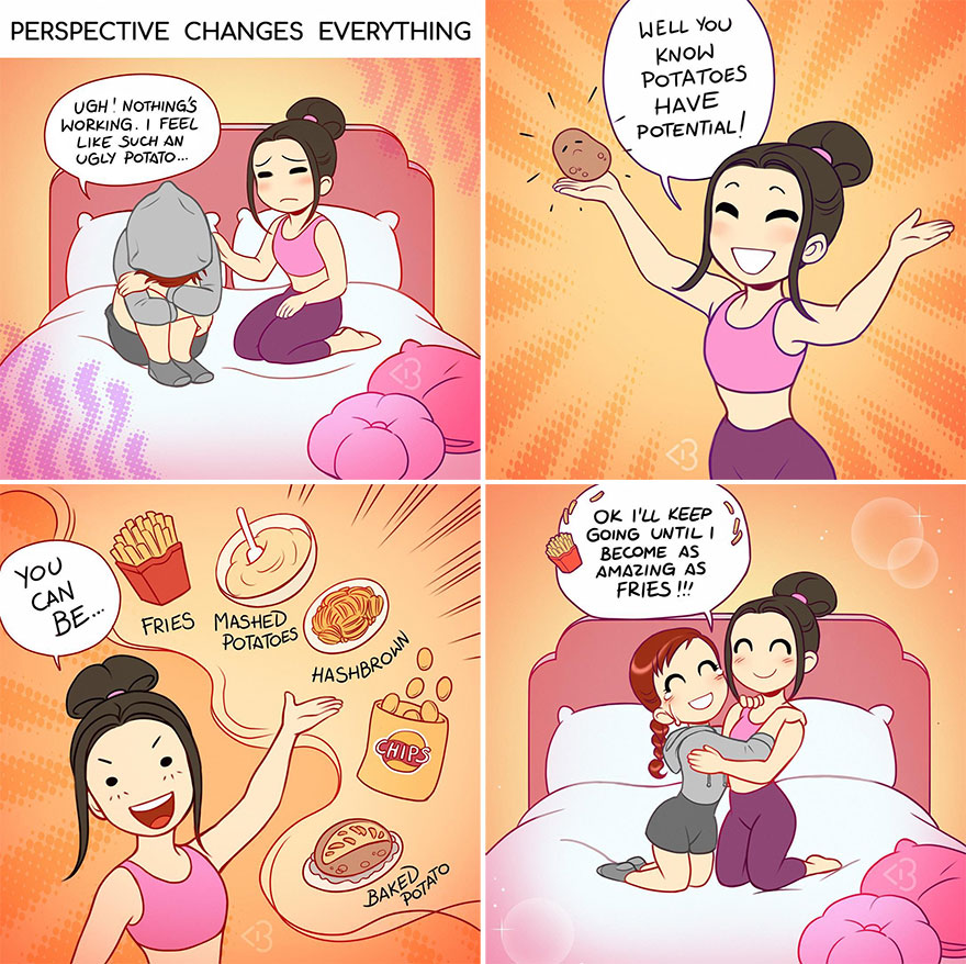Fitness Trainer Illustrates Struggles Of A Girl To Stay In Shape through comics