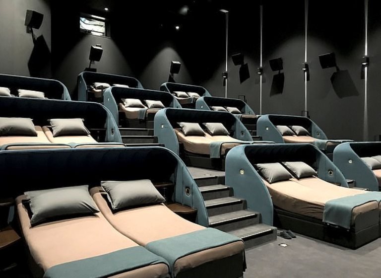 This New Bedroom Cinema In Switzerland With Double Beds Is Just Amazing