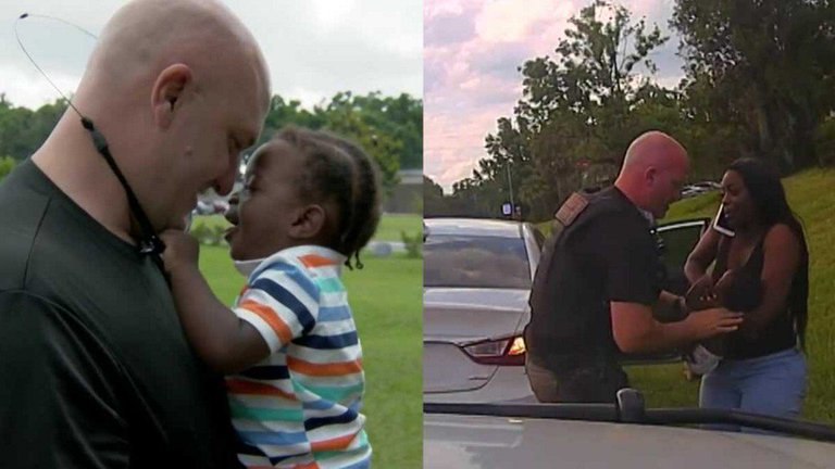 Cop Who Saved A chocking Baby's Life A Year Ago Is Now His Godfather