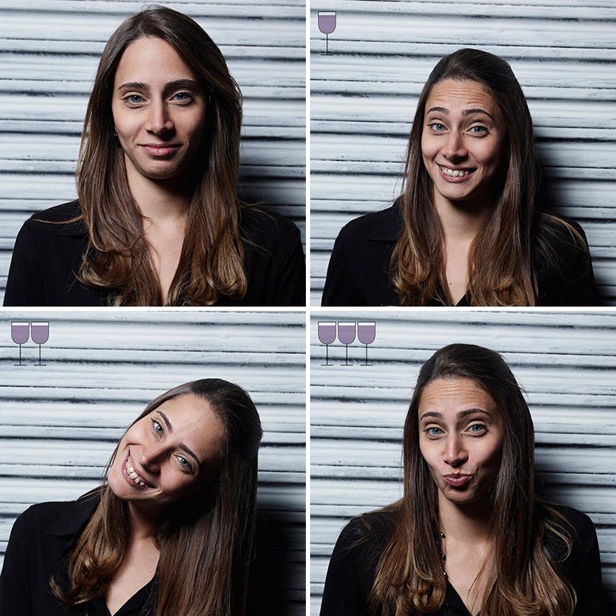 Photographer capture How People look different after wine