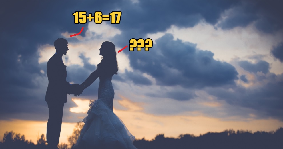Bride asked groom a simple math question