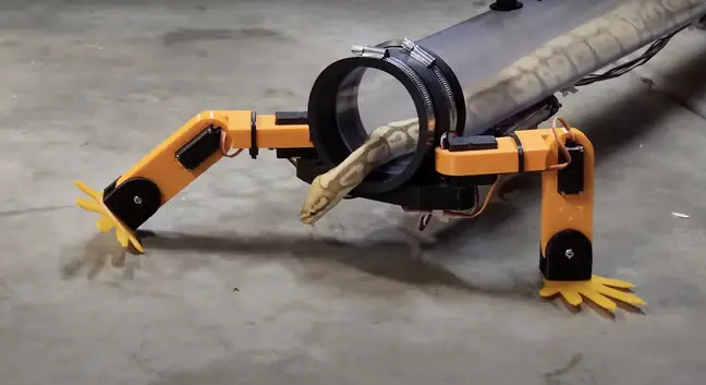  Bizarre Four-Legged Robot Suit that helps snakes walk