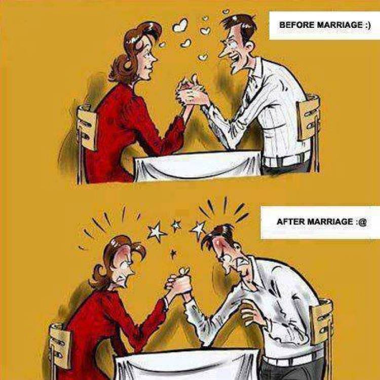 narrate life before after marriage