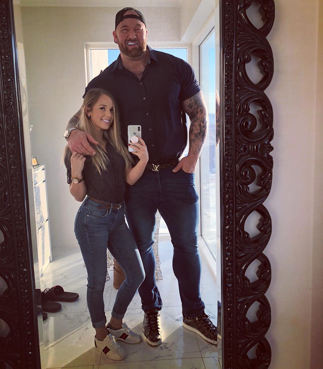 pictures of the mountain from got and his tiny girlfriend are storming the internet