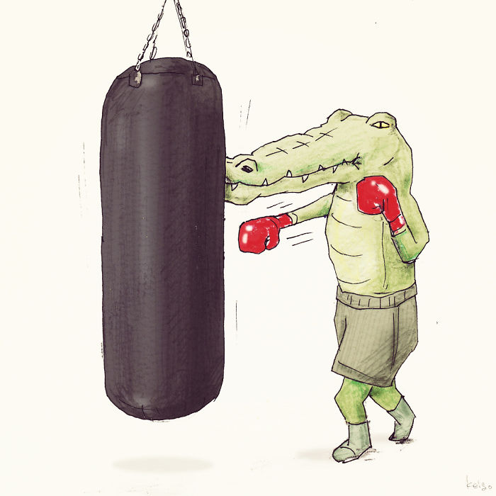 40 Everyday Problems Of Crocodiles Illustrated By Japanese Artist