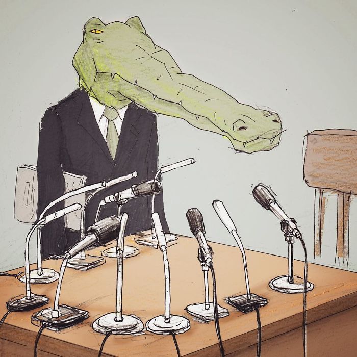 40 Everyday Problems Of Crocodiles Illustrated By Japanese Artist