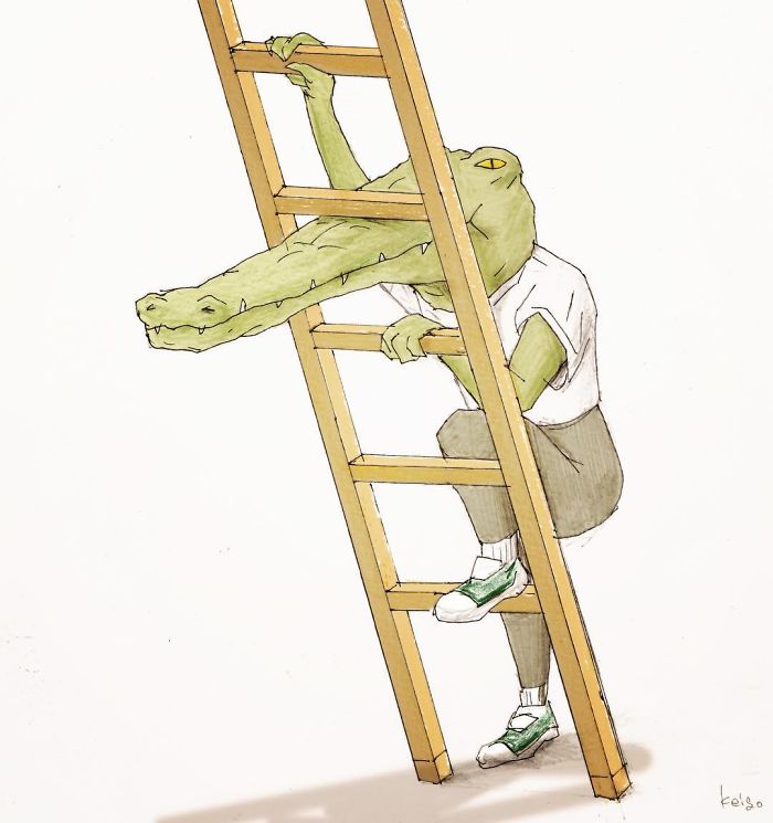 40 Everyday Problems Of Crocodiles Illustrated By Japanese Artist