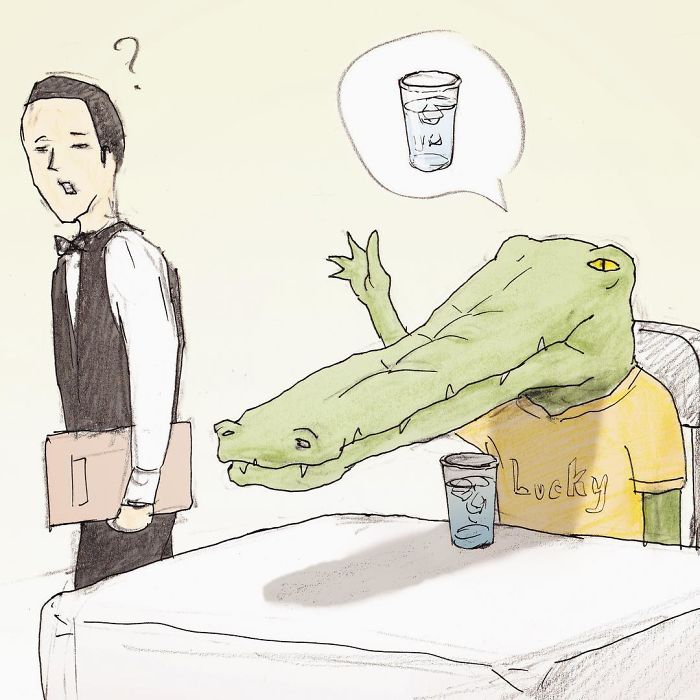 40 Everyday Problems Of Crocodiles Illustrated By Japanese Artist