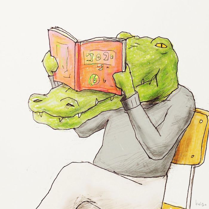 40 Everyday Problems Of Crocodiles Illustrated By Japanese Artist