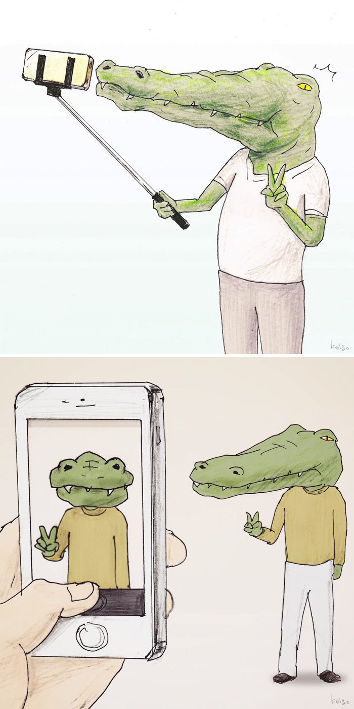 40 Everyday Problems Of Crocodiles Illustrated By Japanese Artist