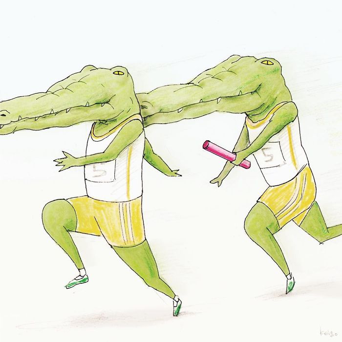 40 Everyday Problems Of Crocodiles Illustrated By Japanese Artist