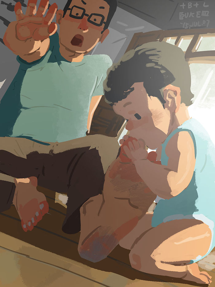 Single Dad Illustrates What It's Like To Raise A Child, And It's Heart Melting
