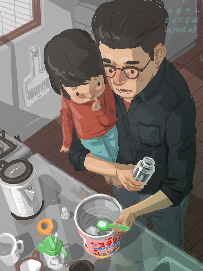 Single Dad Illustrates What It's Like To Raise A Child, And It's Heart Melting