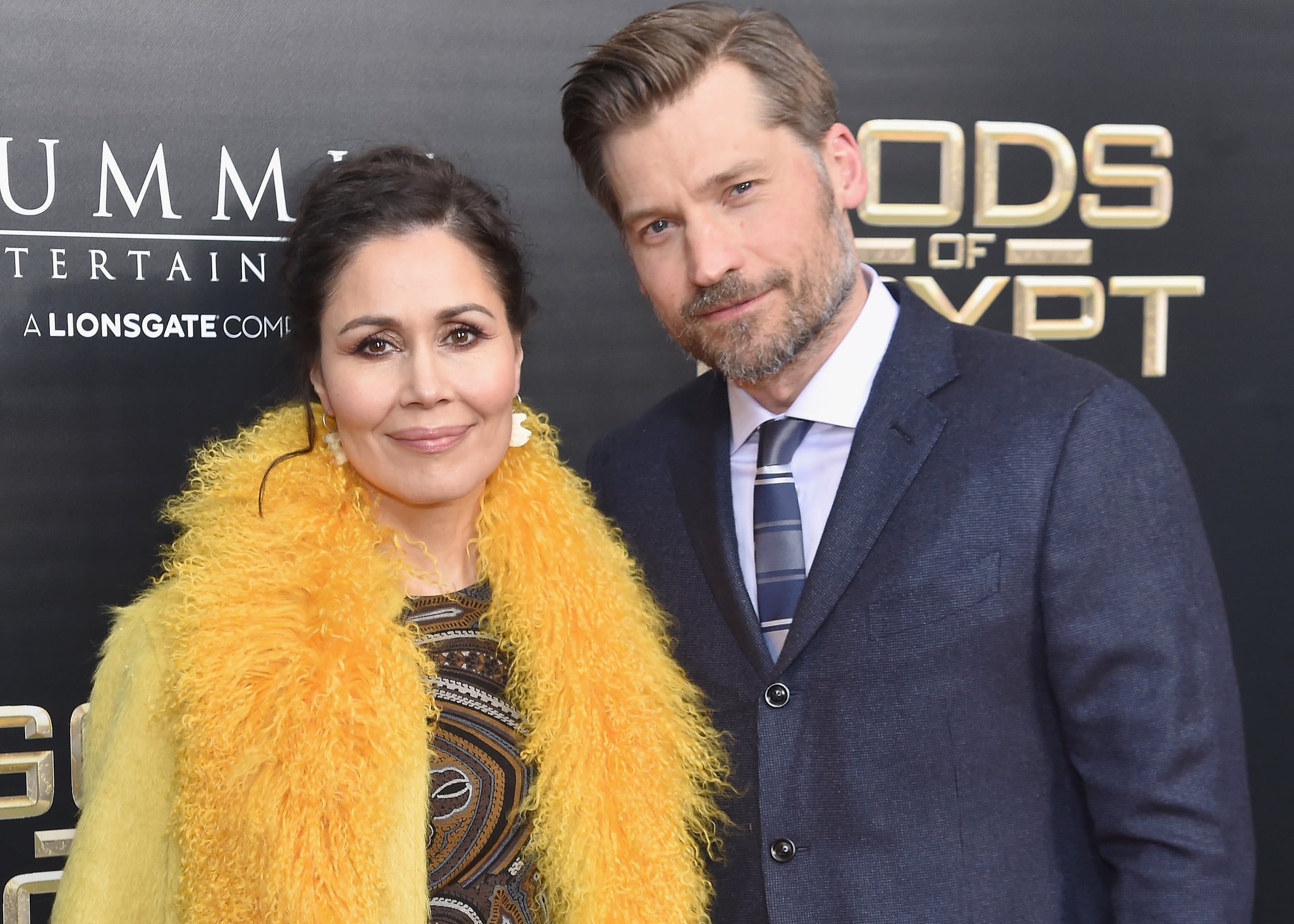 Nikolaj Coster Waldau and his wife attending an event show