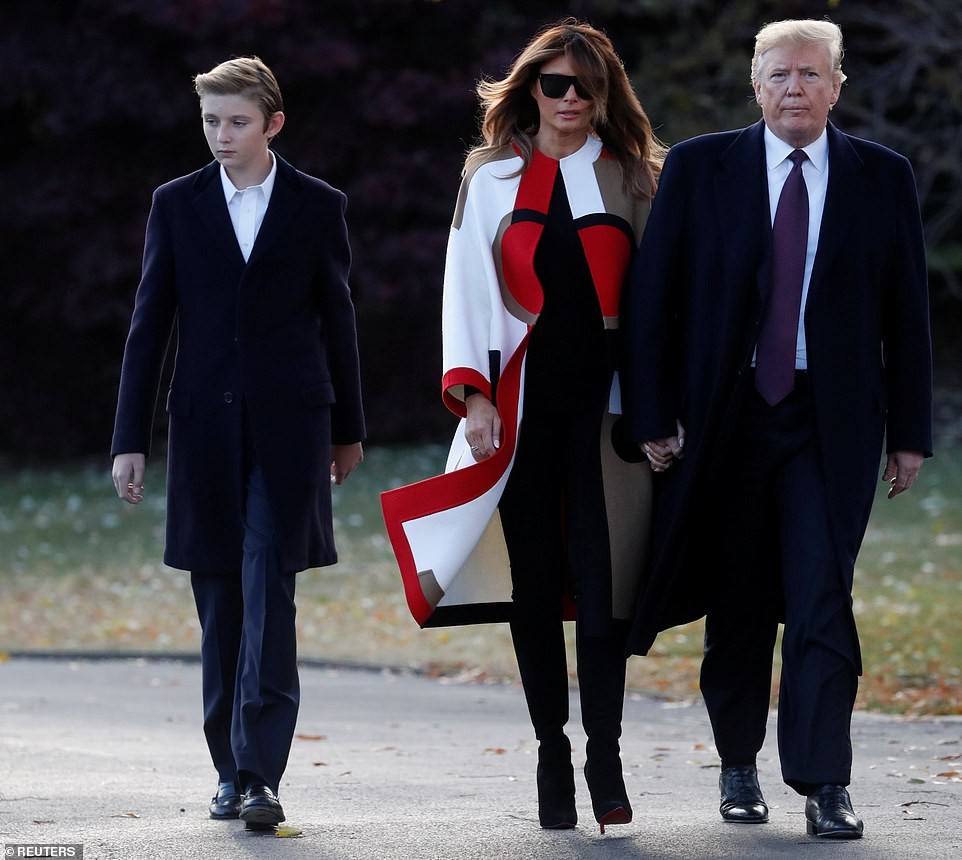 The Youngest Son Of Donald Trump, Barron Seen For The First Time In Public Since August