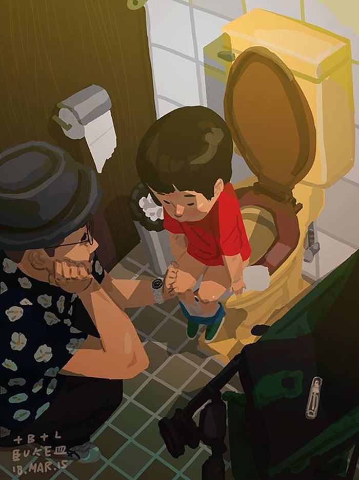 Single Dad Illustrates What It's Like To Raise A Child, And It's Heart Melting