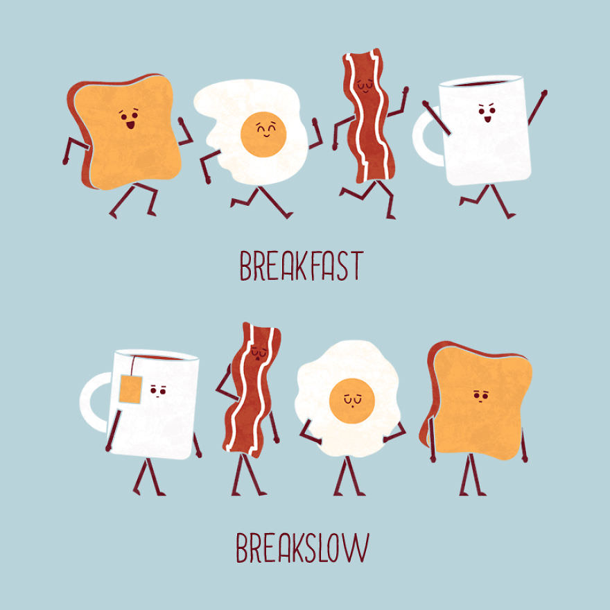 artist draws puns opposites