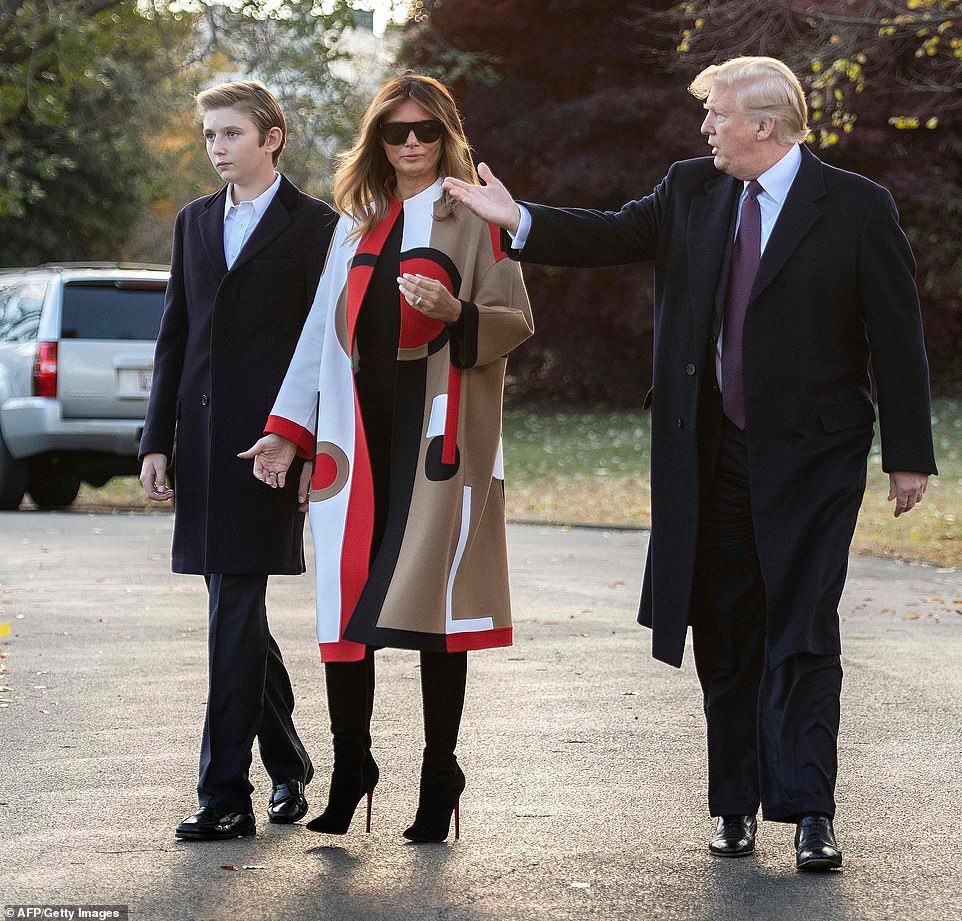 The Youngest Son Of Donald Trump, Barron Seen For The First Time In Public Since August