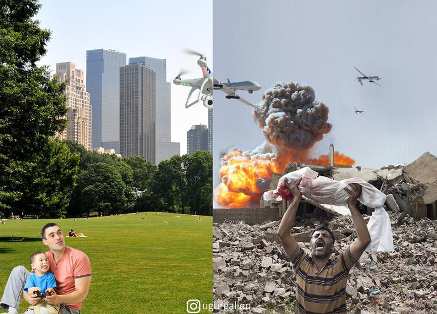 Artist Depicts A Terrifying Contrast Between The Two Worlds We Live In