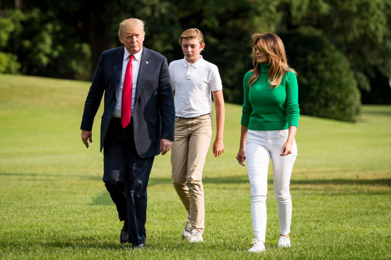 The Youngest Son Of Donald Trump, Barron Seen For The First Time In Public Since August