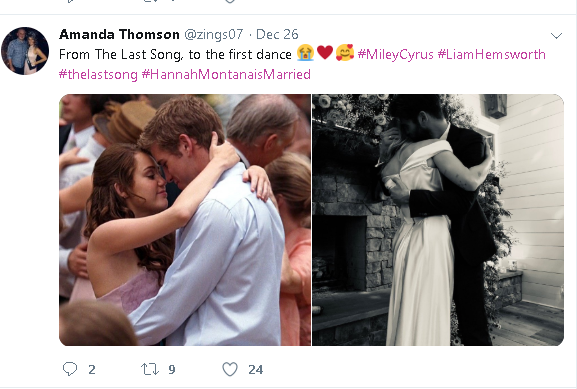 Fan Theories Suggests The Wedding Pictures Of Miley and Liam Resemble From The Scenes Of 'The Last Song'