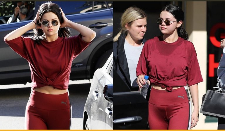 Selena Gomez Looking Red Hot In Her Tracking Suit After Another Pilates Session