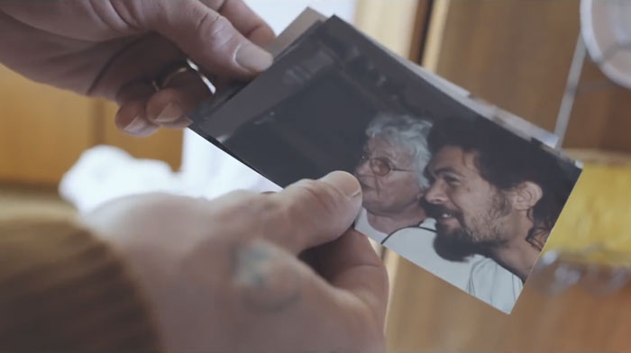 Jason Momoa visiting grandma