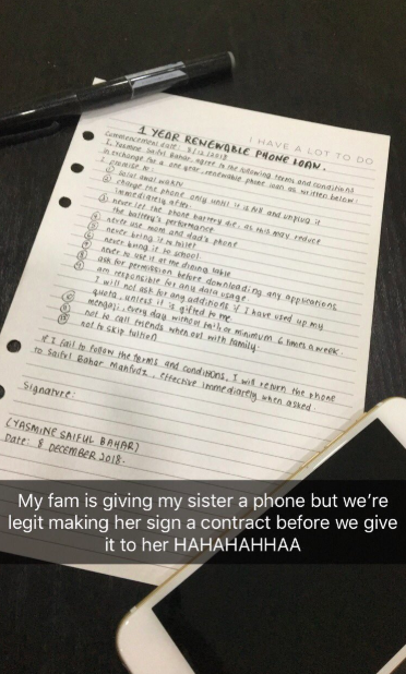 10-Year-Old Signed A Contract With Family To Get iPhone