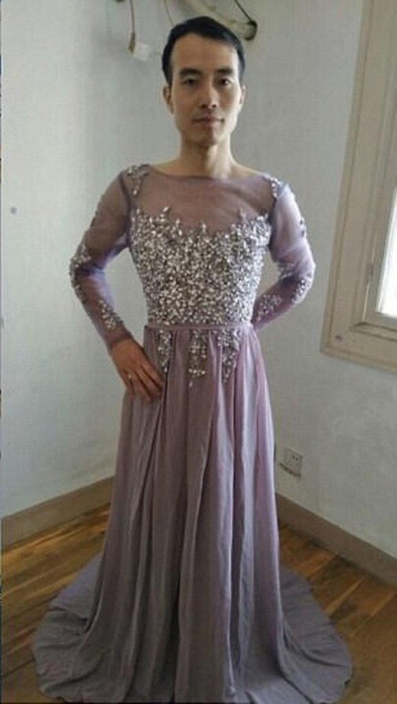 Buyer Asks For Real Pictures Of Dress, So Online Seller Sends Pictures Of Himself Wearing Them