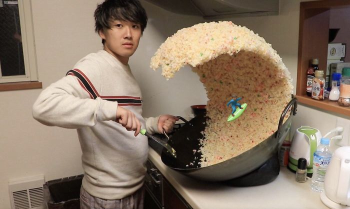 Giant Rice Wave Turned Into Funny Photoshop Battle