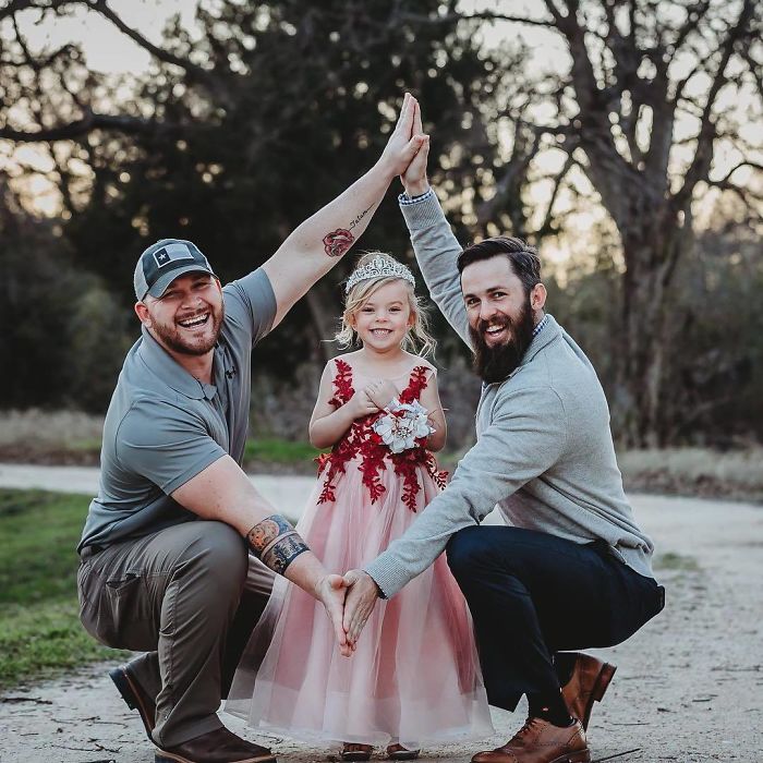 Photoshoot Of A Dad And A Stepdad With Their Daughter Goes Viral