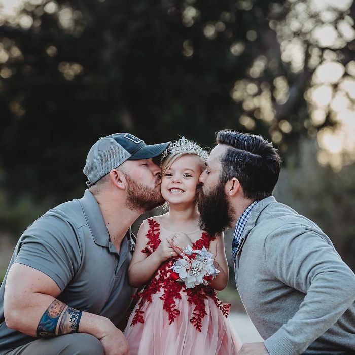 Photoshoot Of A Dad And A Stepdad With Their Daughter Goes Viral