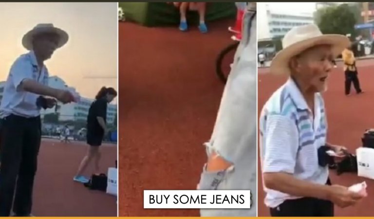 Chinese Man Offers Money To A Teen To Buy Clothes After Seeing Her Ripped Jeans