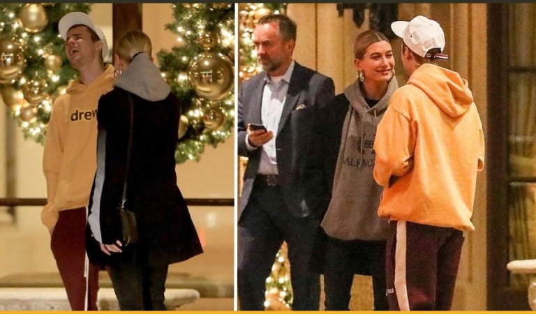 Justin Bieber Sings For His Wife Hailey Outside Hotel On Their Date Night