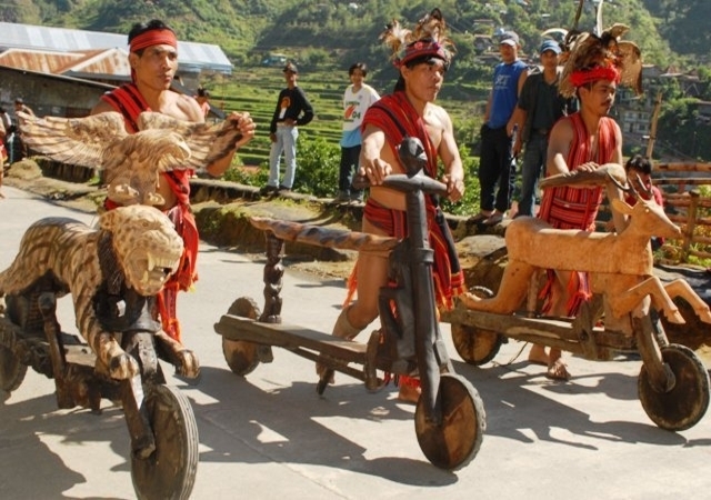 Tribesmen From The Philippines Ride Handcrafted Wooden Bikes