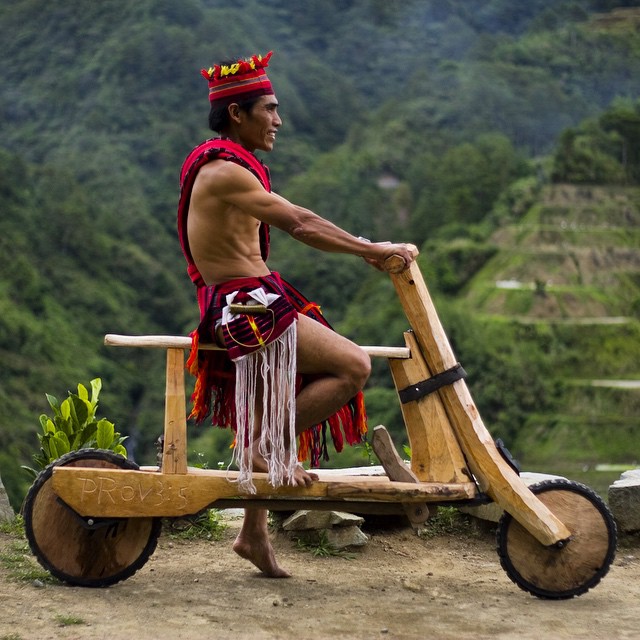 tribesmen handcrafted wooden bikes