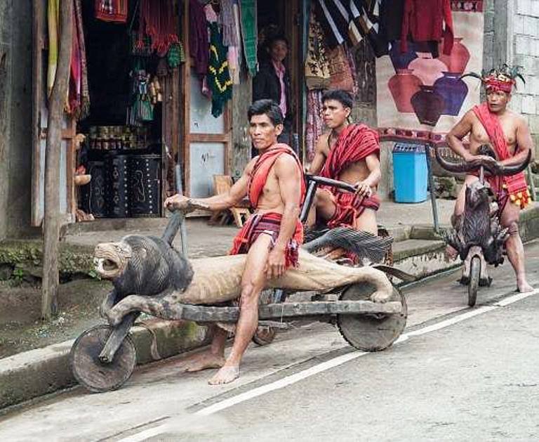 tribesmen handcrafted wooden bikes