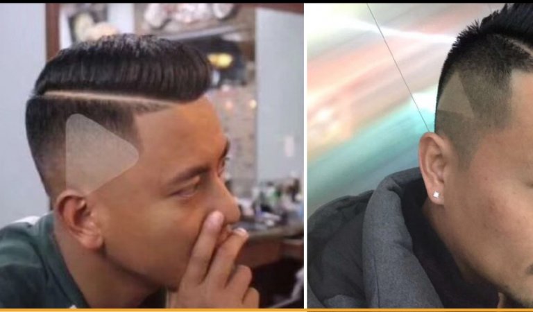 Barber Cuts A Triangle Into Guy’s Hair After He Confused It With The Triangular Play Button In The Video