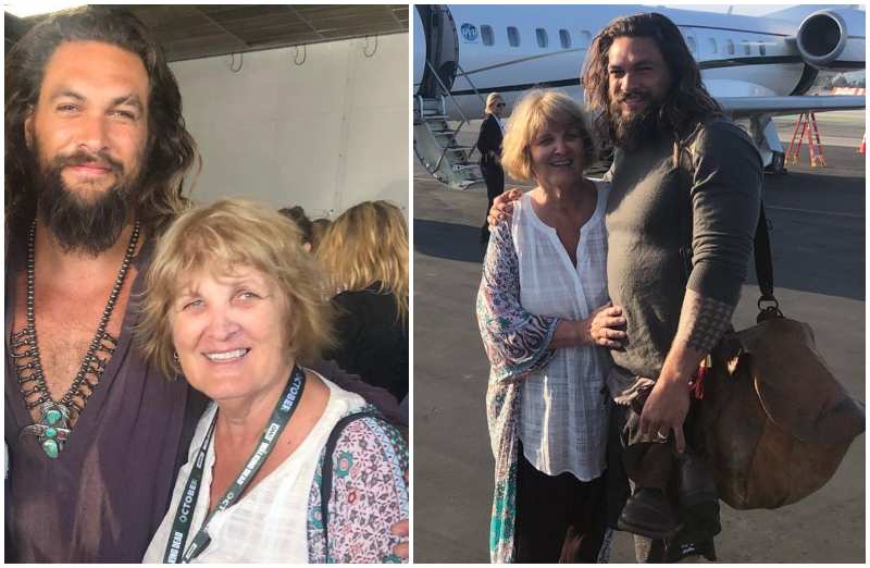 Jason Momoa visiting grandma