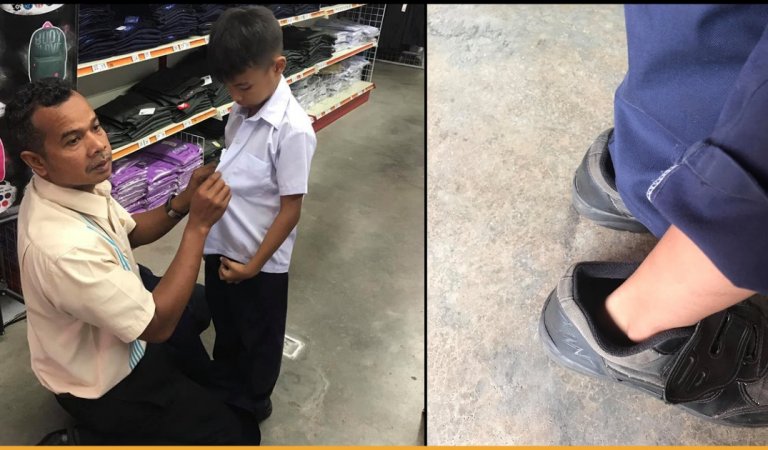 Malaysian Teacher Buys New Uniform For A Student Who Used To Wear Elder Brother’s Baggy Uniform