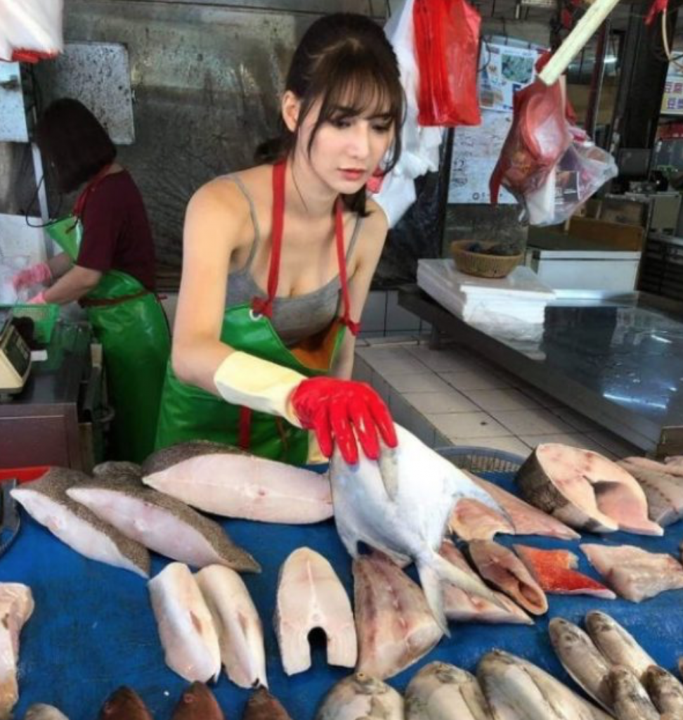 26-Year-Old Model Goes Viral After She Was Spotted Working At Wet Fish Market Stall