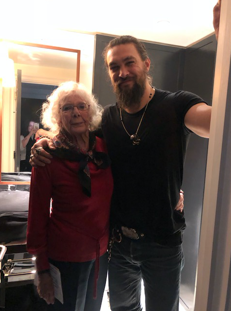 Jason Momoa visiting grandma