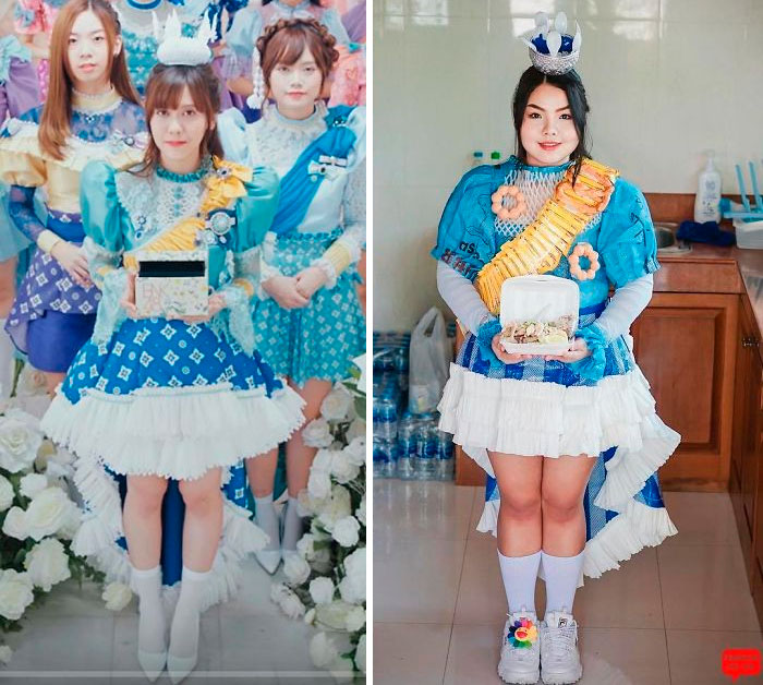 Pictures Portray Thai Model Creating Cosplay Recreations of Celebrities At A Very Low Cost