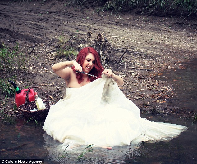 Woman Has A Divorce Photoshoot And Sets Her Wedding Dress On Fire