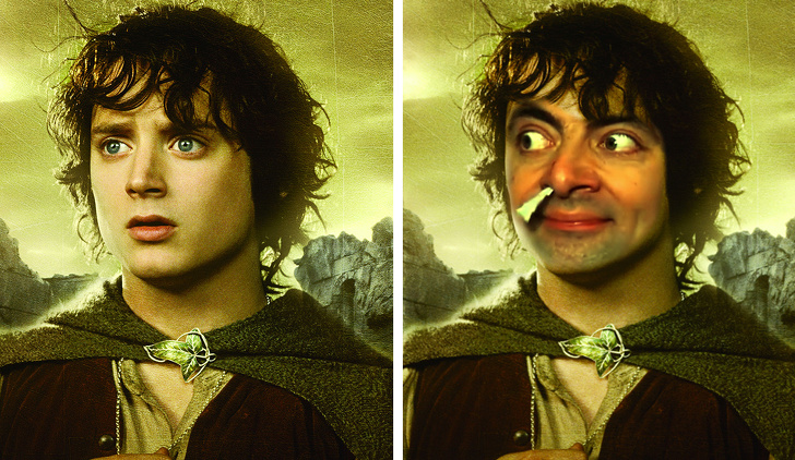 25+ Pictures Which Show What Movies Would Look Like If They Were Played By Mr. Bean