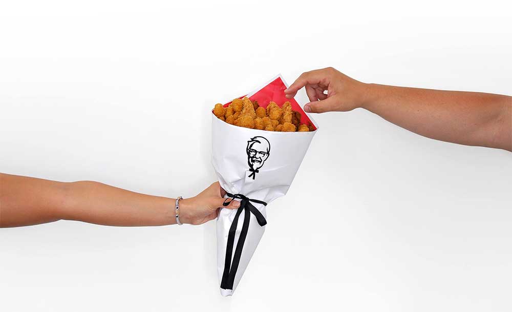 Couple Loved KFC So Much That They Got Married With A Bouquet Of KFC Chicken